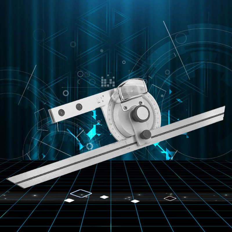 0 360 Stainless Steel Universal Bevel Protractor Angle Finder Angular Dial Ruler Goniometer With 300Mm Blade