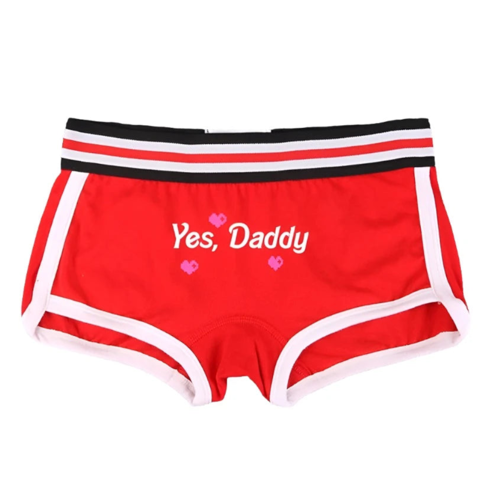 Yes Daddy Lovely Hot Sexy Panties Cotton Underwear For Woman Girls Boyshorts Women Comfortable Cute Shorts