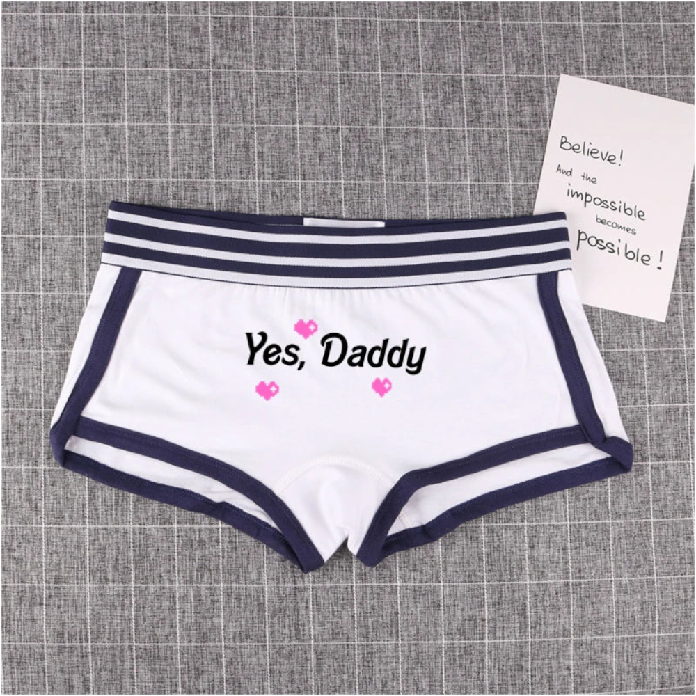 Yes Daddy Lovely Hot Sexy Panties Cotton Underwear For Woman Girls Boyshorts Women Comfortable Cute Shorts