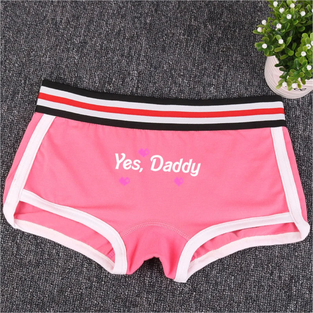 Yes Daddy Lovely Hot Sexy Panties Cotton Underwear For Woman Girls Boyshorts Women Comfortable Cute Shorts
