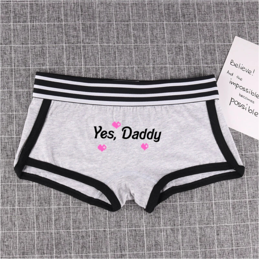 Yes Daddy Lovely Hot Sexy Panties Cotton Underwear For Woman Girls Boyshorts Women Comfortable Cute Shorts