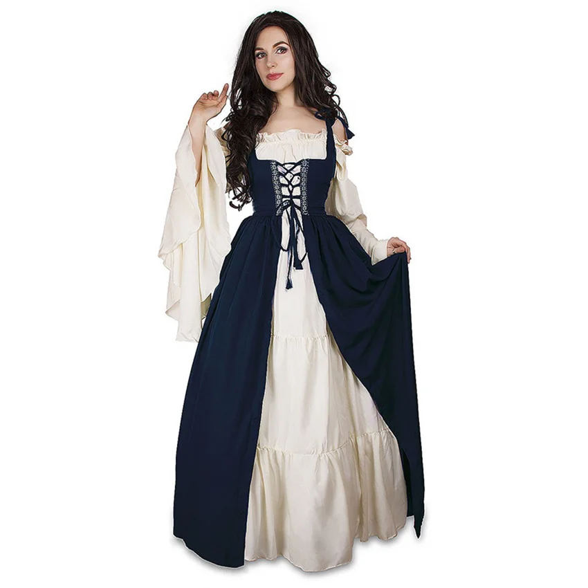 S-6Xl Medieval Dress Cosplay Halloween Costumes Women Palace Carnival Party Princess Female Victorian Robe