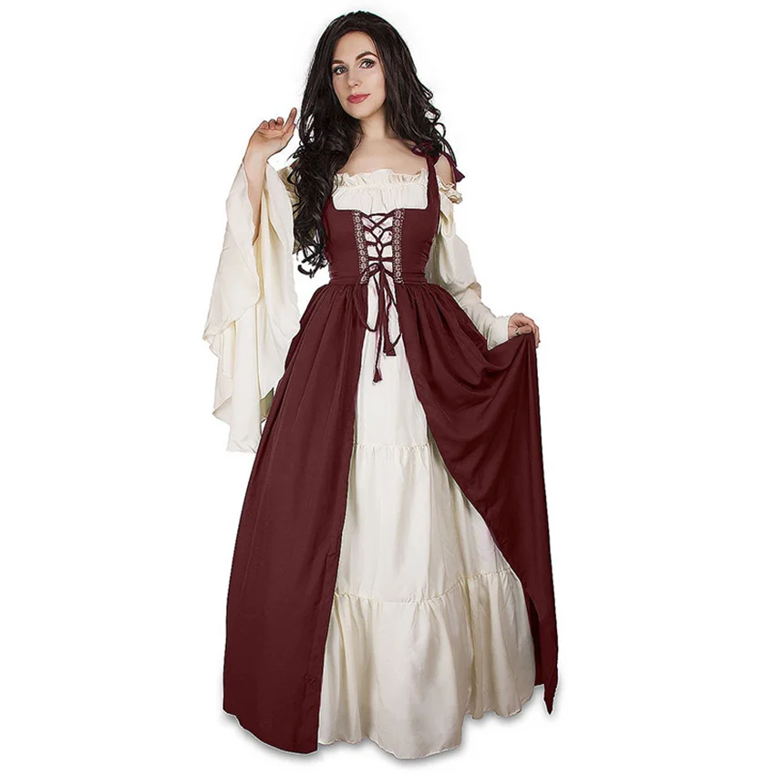 S-6Xl Medieval Dress Cosplay Halloween Costumes Women Palace Carnival Party Princess Female Victorian Robe