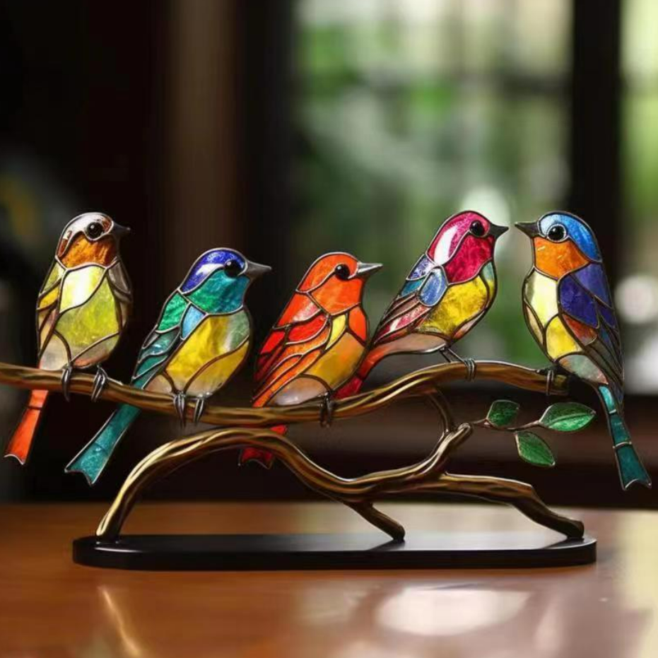 Birds On Branch Desktop Ornaments Home Decor For Bedroom Living Room And Office