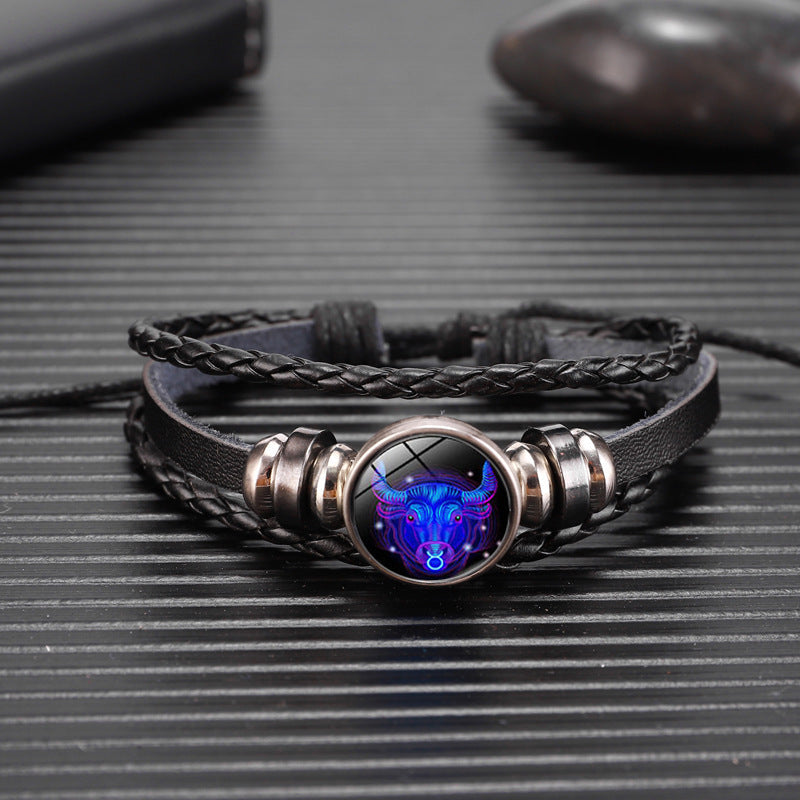 Veile Studios Zodiac Constellation Braided Design Bracelet For Men Women And Kids Fashion Jewellery