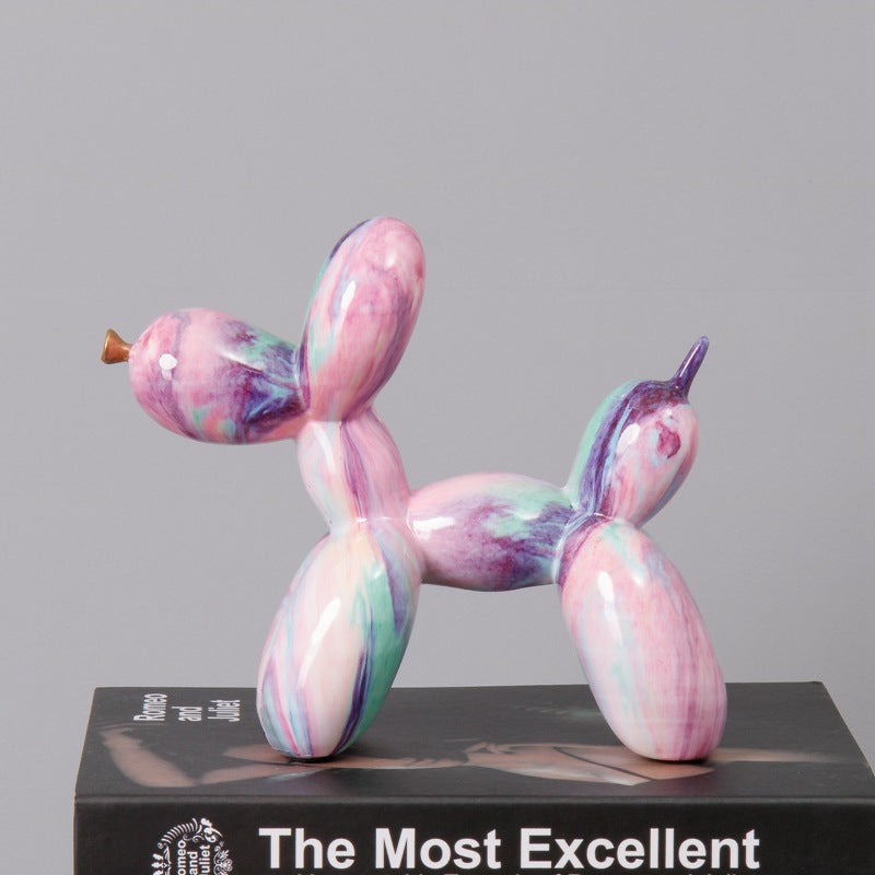 Fluid Balloon Dog Resin Ornaments Creative Living Room Home Artifact Desktop Decoration