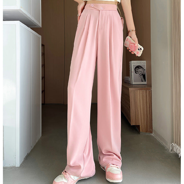Womens New High Waist Loose Drape Suit Wide Leg Pants Product Information Size