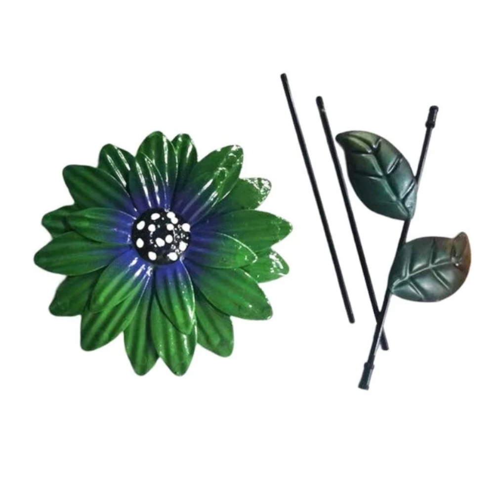 1Pc 8 Colors Metal Flowers Garden Stakes Indoor Outdoor Crafts Rustproof Iron Yard Art Lawn Decoration