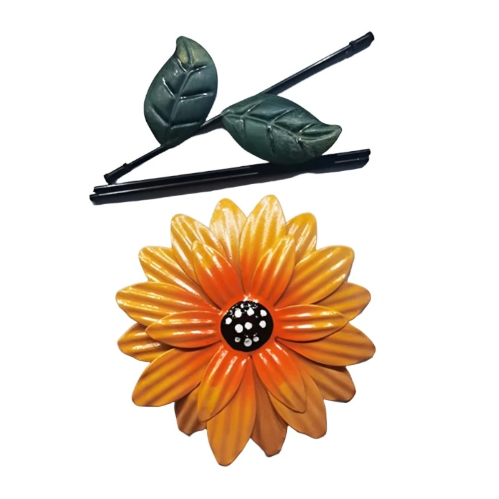 1Pc 8 Colors Metal Flowers Garden Stakes Indoor Outdoor Crafts Rustproof Iron Yard Art Lawn Decoration