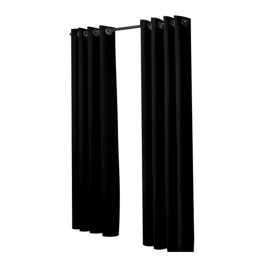 1 Sets of Sello 1 Sets Of 2X Blockout Curtains Panels 3 Layers Black 132 160Cm