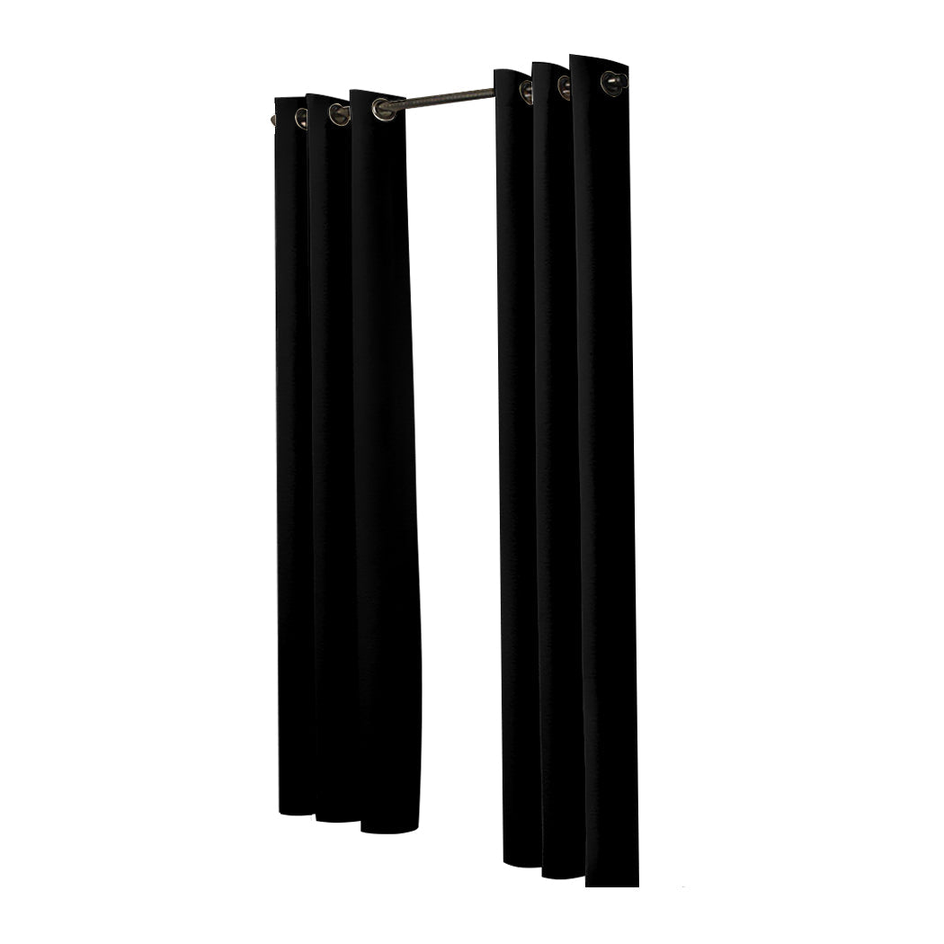 1 Sets of Sello 1 Sets Of 2X Blockout Curtains Panels 3 Layers Black 132 213Cm