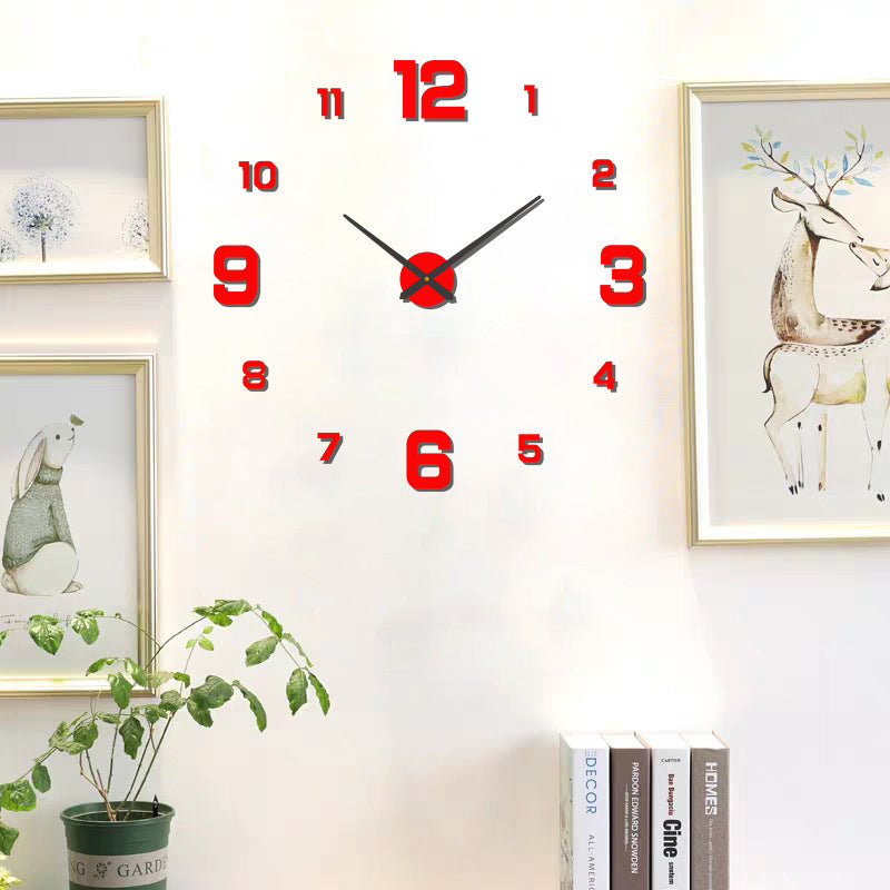 Diy Frameless Creative Wall Clock Decal: A Silent And Stylish Addition For Home Decor Ideal Living Rooms Offices