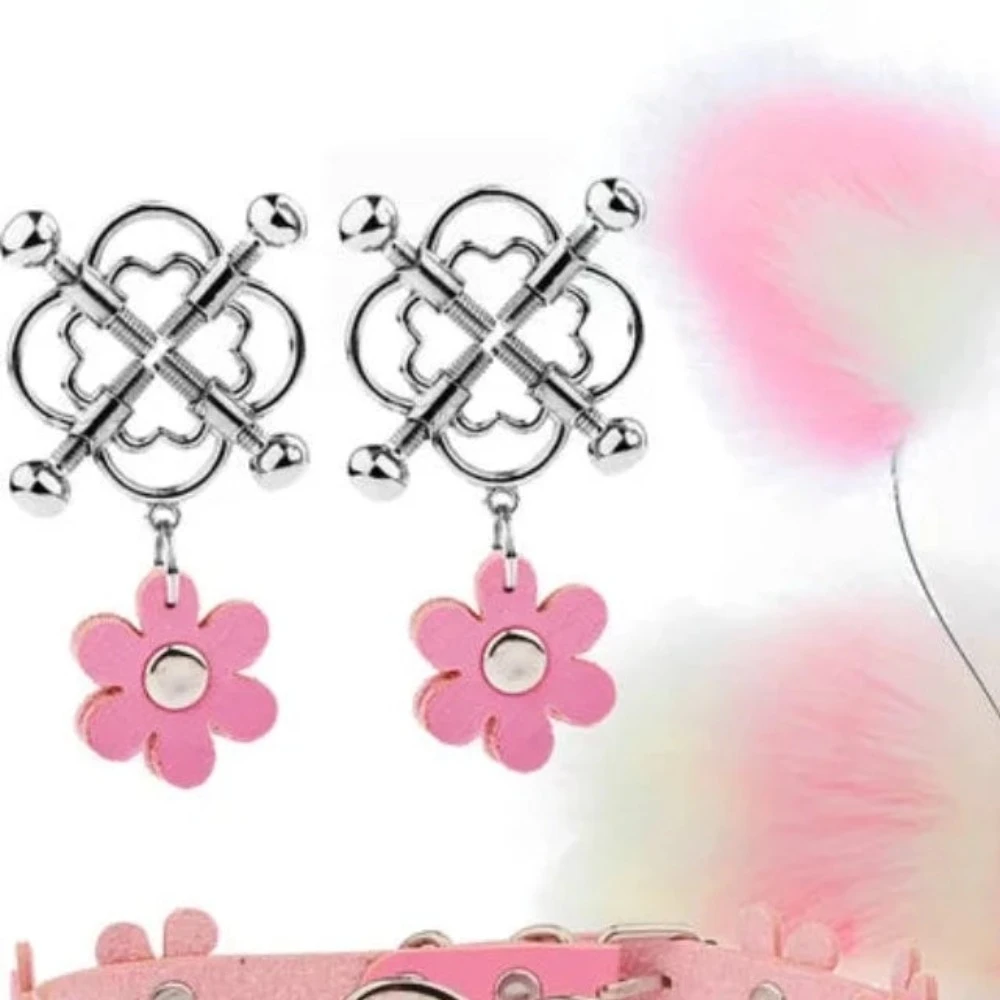 Cute Fox Tail Anal Plug Cat Ears Headbands Set Adult Games Nipple Clip Neck Collar Erotic Cosplay Sex Toys For Women