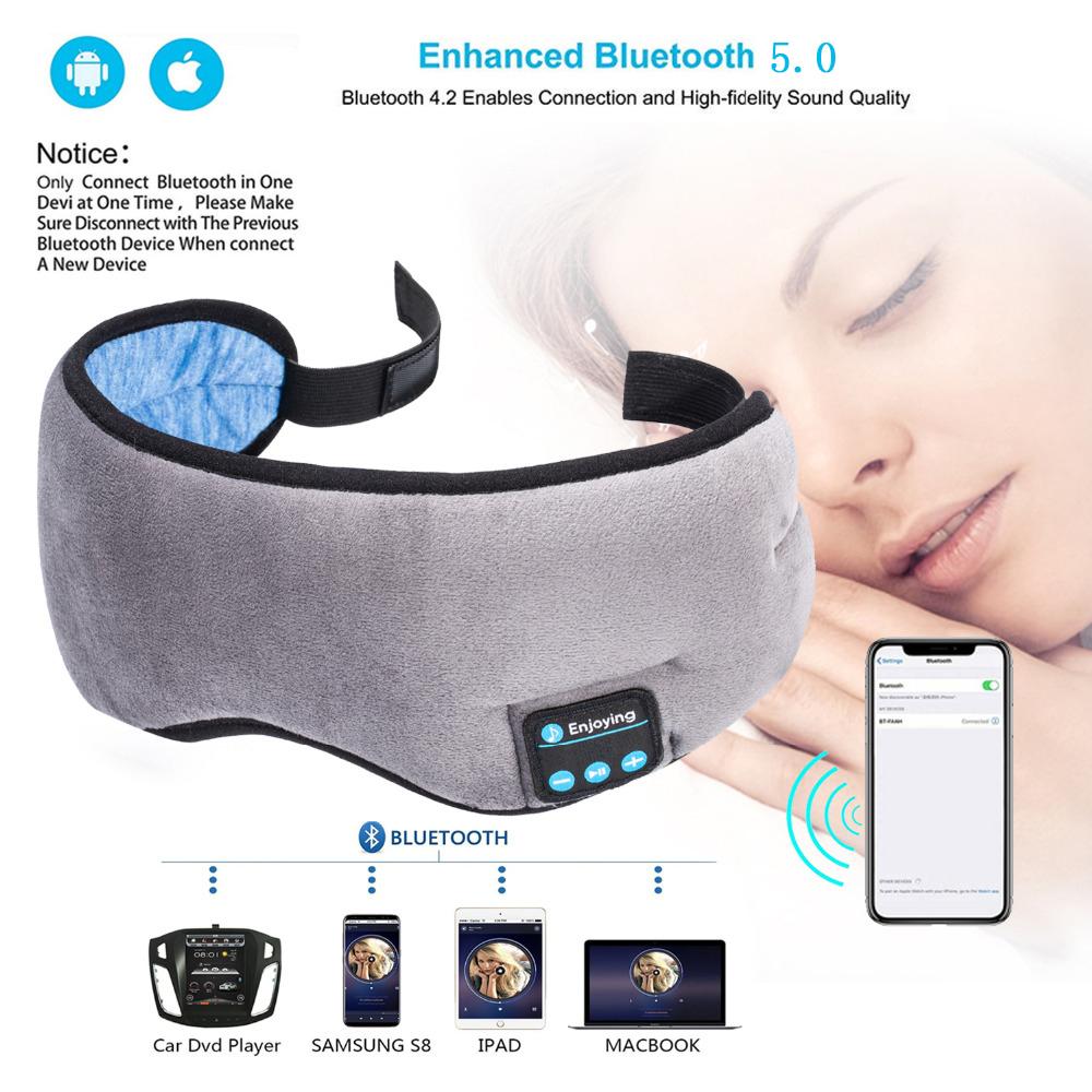 Wireless Bluetooth Earphone Soft Sleep Eye Mask Headband