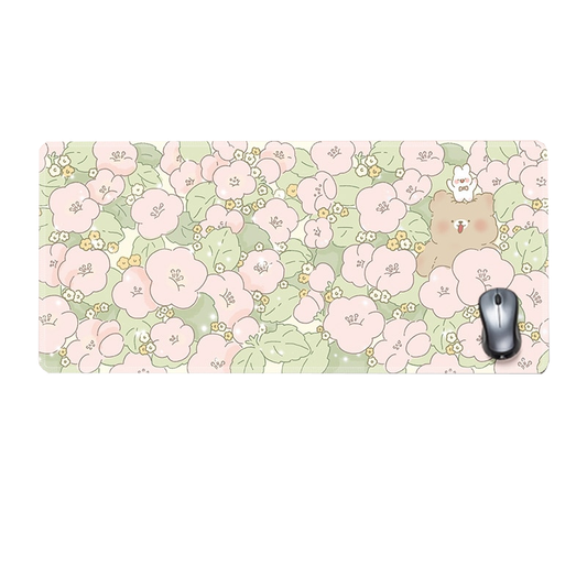 Floral Large Mousepad Kawaii Desk Pad Home Office