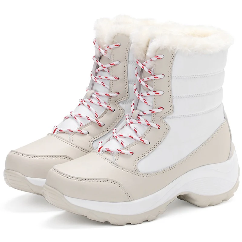 Women Boots Lightweight Ankle Platform Shoes For Heels Winter Botas Mujer Keep Warm Snow Female Botines