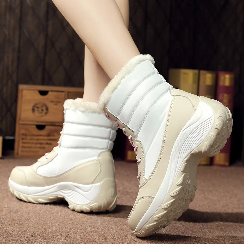 Women Boots Lightweight Ankle Platform Shoes For Heels Winter Botas Mujer Keep Warm Snow Female Botines