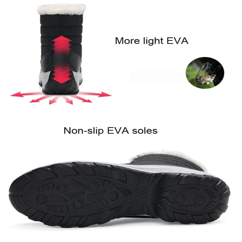 Women Boots Lightweight Ankle Platform Shoes For Heels Winter Botas Mujer Keep Warm Snow Female Botines