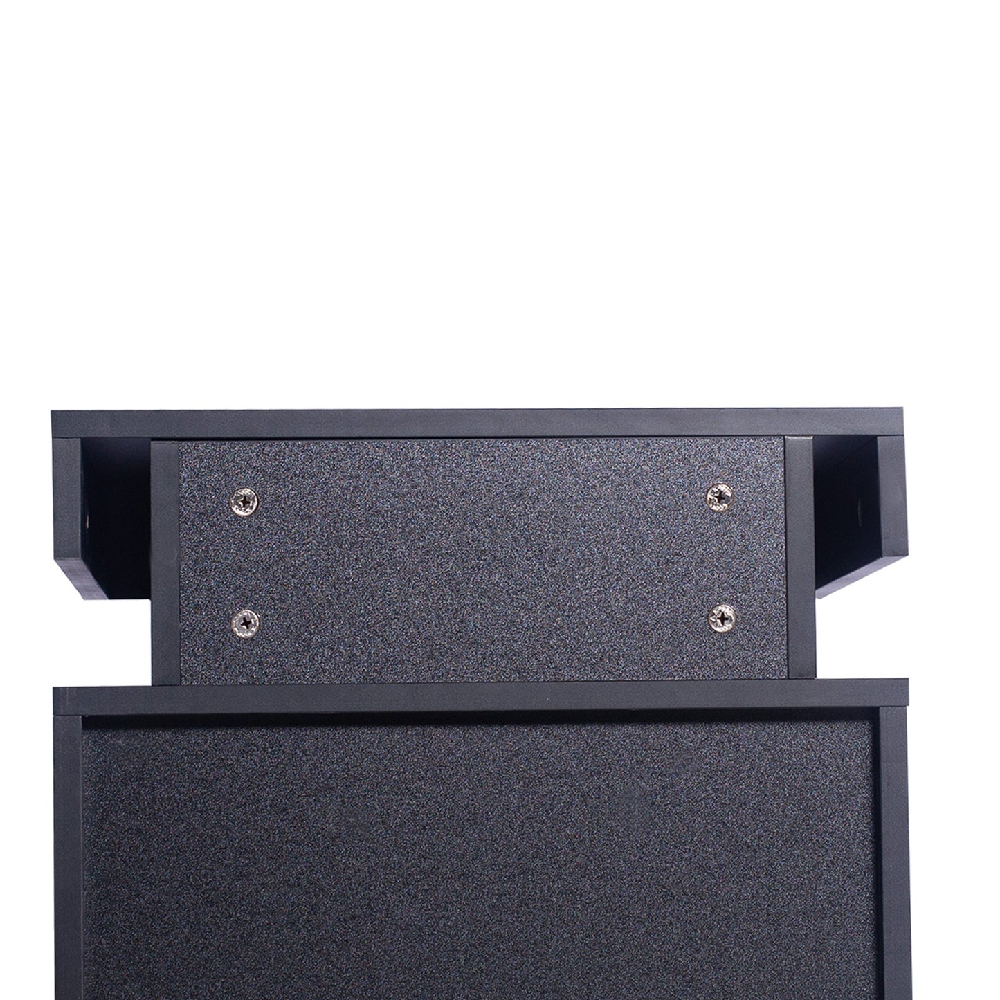 Bedside Tables Side With 2 Drawers Black Modern Storage For Bedroom Or Living Room