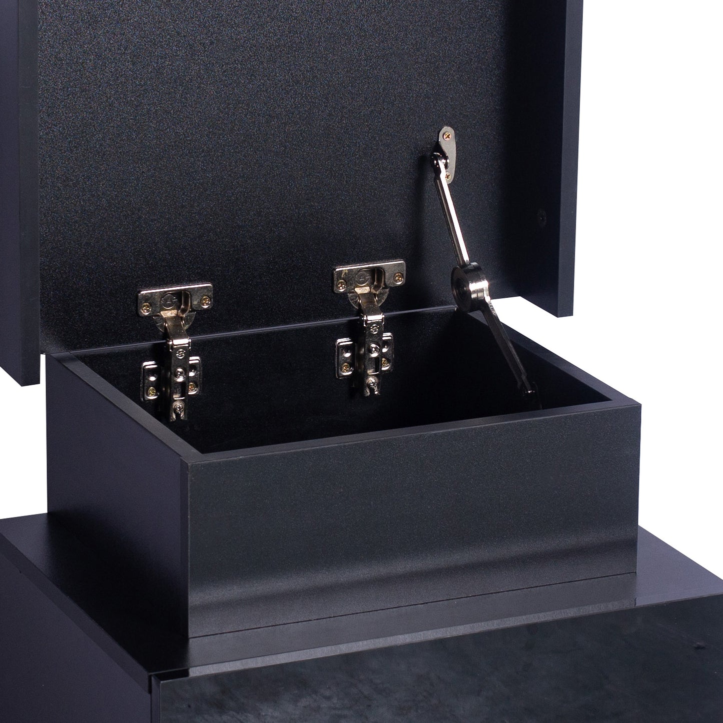 Bedside Tables Side With 2 Drawers Black Modern Storage For Bedroom Or Living Room