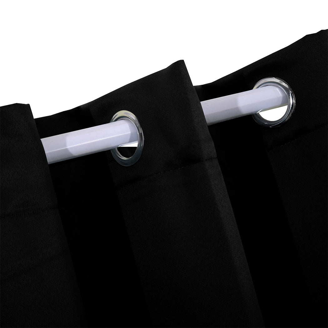 1 Sets of Sello 1 Sets Of 2X Blockout Curtains Panels 3 Layers Black 132 160Cm