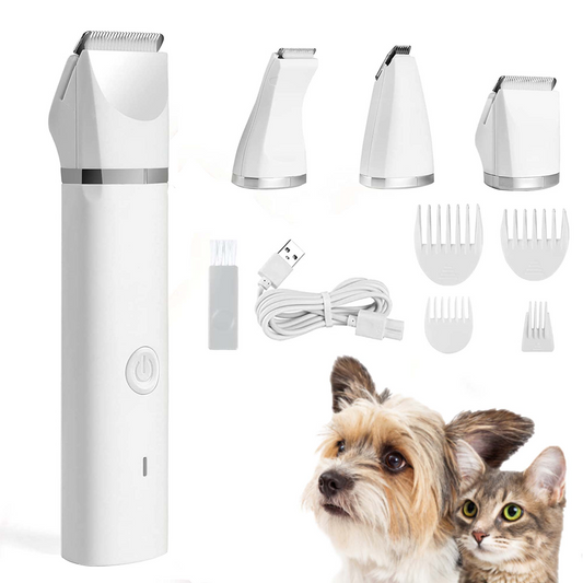 4 In 1 Pet Hair Clipper With Blades Grooming Machine Trimmer & Nail Grinder Professional Haircut For Dogs Cats Drop Ship