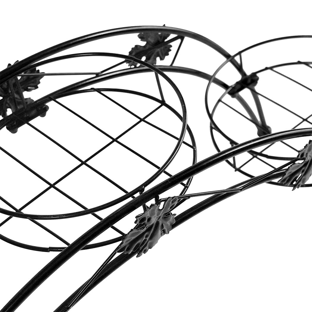 Plant Stand Outdoor Indoor Metal Black