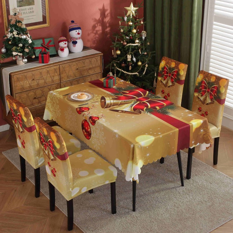 Christmas Tablecloths Chair Covers Party Decorations