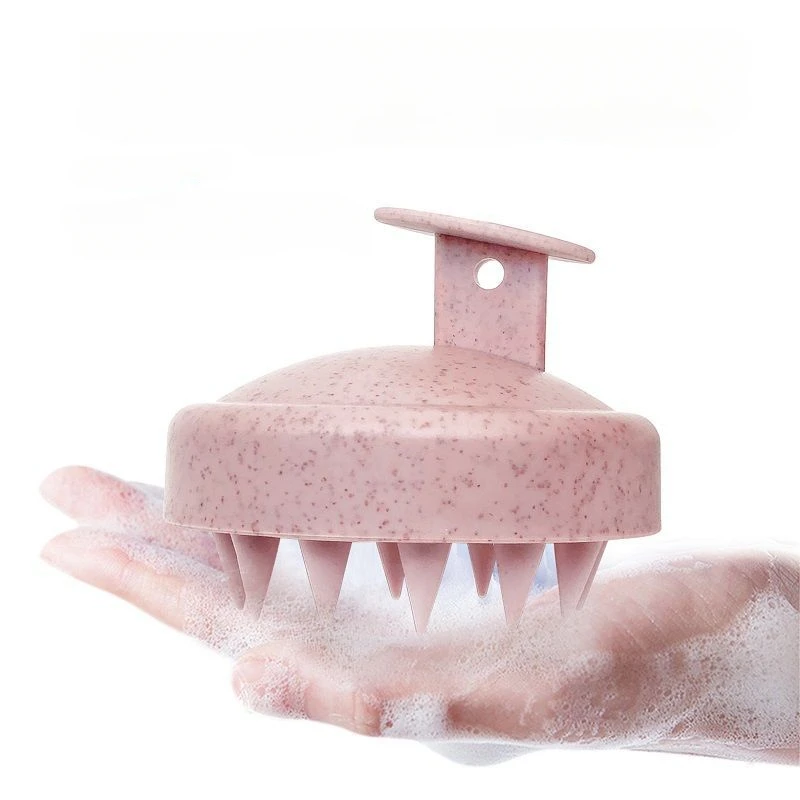 Silicone Shampoo Brush Head Scalp Massage Comb Hair Washing Body Bath Shower Salon Hairdressing Tool
