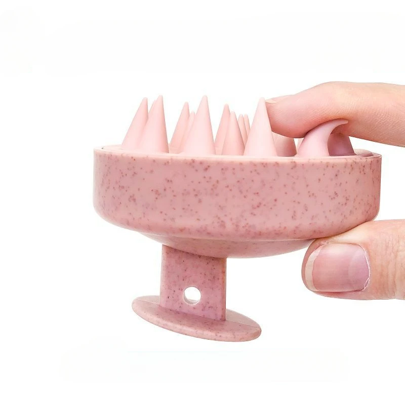 Silicone Shampoo Brush Head Scalp Massage Comb Hair Washing Body Bath Shower Salon Hairdressing Tool