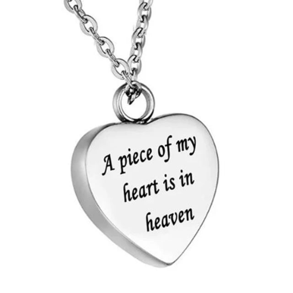 Custom Stainless Steel Cremation Ash Jewelry Heart Urn Necklace Pendant Funnel Fill Kit