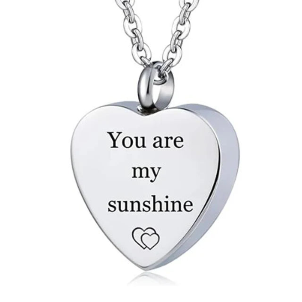Custom Stainless Steel Cremation Ash Jewelry Heart Urn Necklace Pendant Funnel Fill Kit
