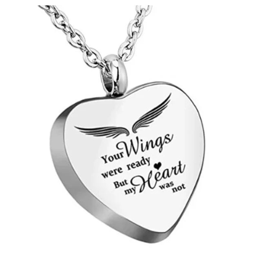 Custom Stainless Steel Cremation Ash Jewelry Heart Urn Necklace Pendant Funnel Fill Kit