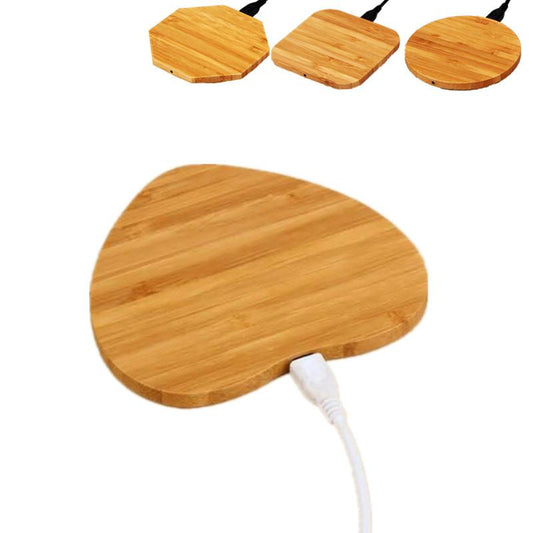 Bamboo Wireless Charger Desktop Charging Pad For Iphone