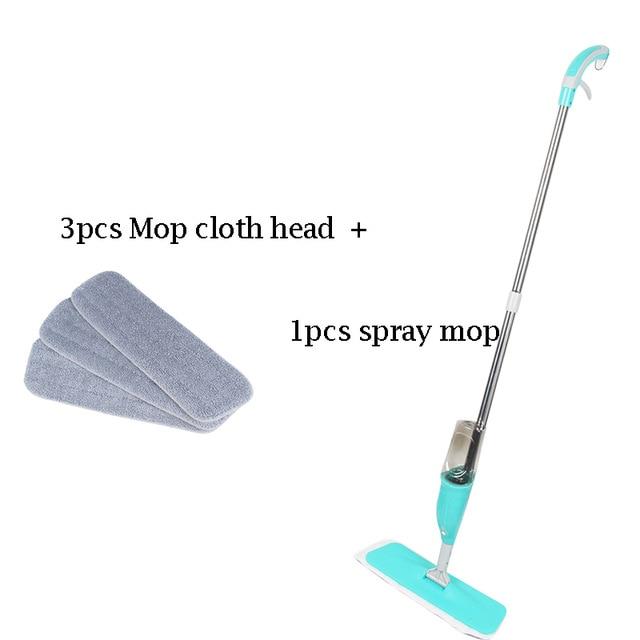 Blue Spray Mop With Sprayer Floor Ceramic Tile Cleaning Tool