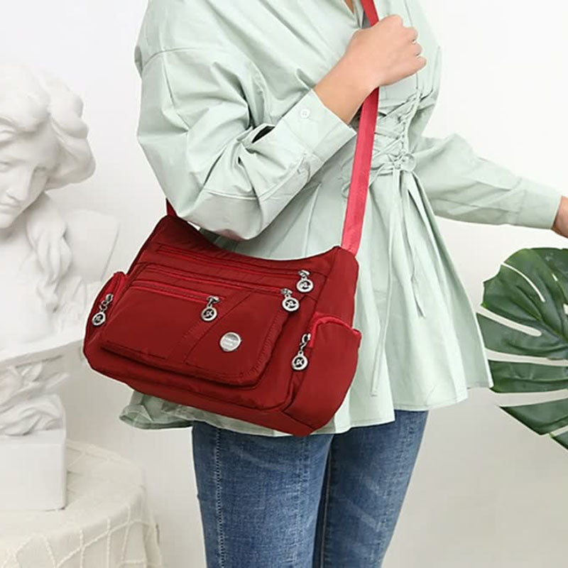 Women Shoulder Bag Multi-Pocket Design Waterproof Casual Crossbody