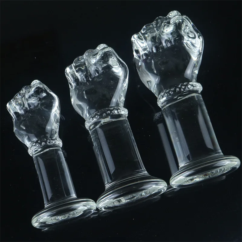 Super Huge Glass Simulation Fist Dildo Hand G-Spot Anal Plug Vaginal Masturbation Sex Toys