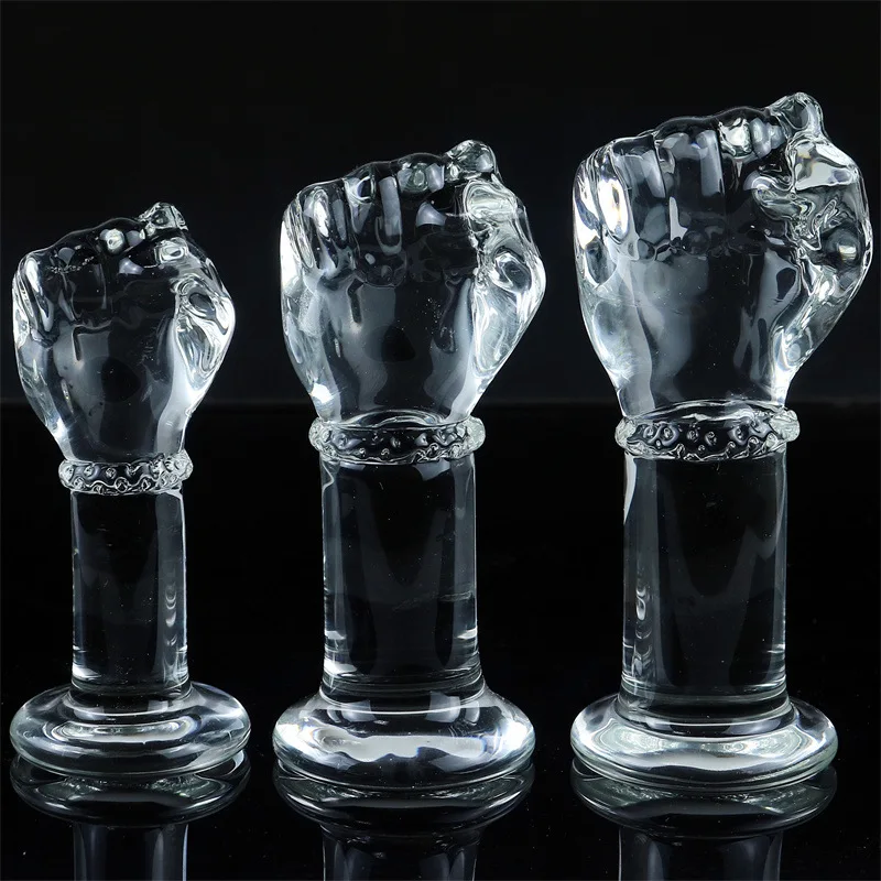 Super Huge Glass Simulation Fist Dildo Hand G-Spot Anal Plug Vaginal Masturbation Sex Toys