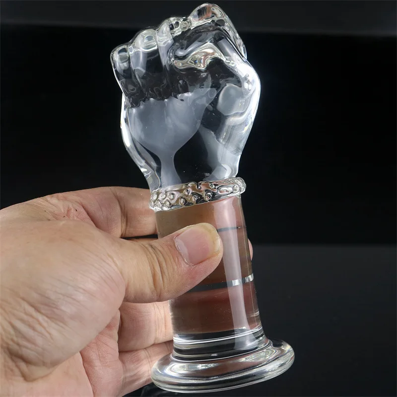 Super Huge Glass Simulation Fist Dildo Hand G-Spot Anal Plug Vaginal Masturbation Sex Toys