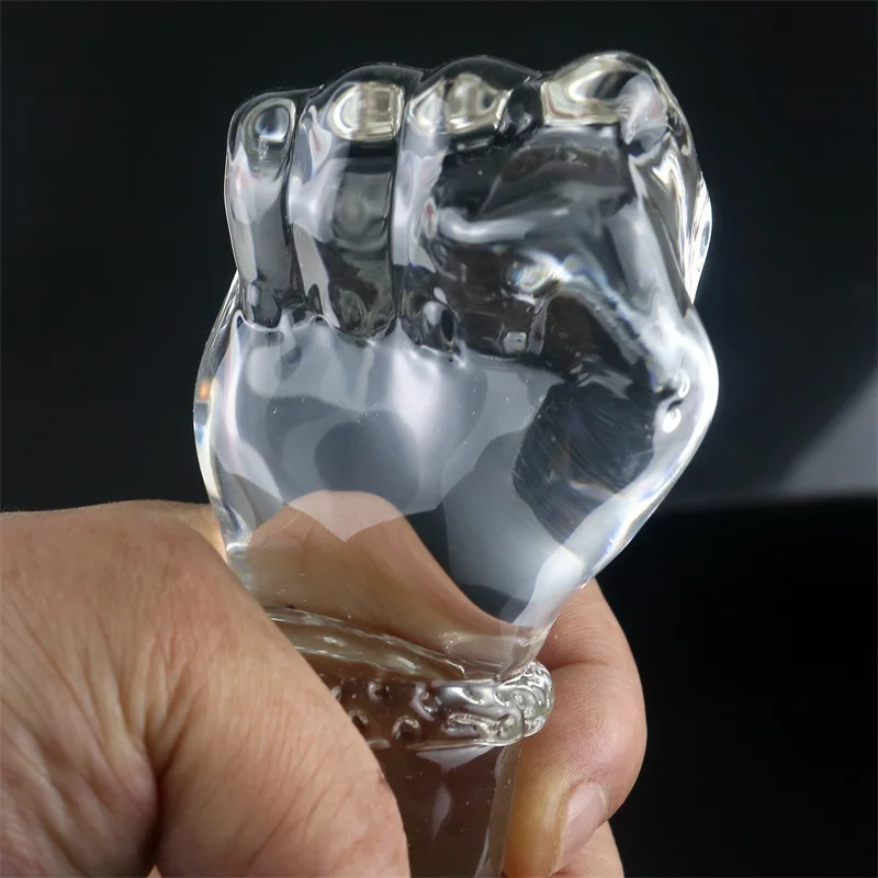 Super Huge Glass Simulation Fist Dildo Hand G-Spot Anal Plug Vaginal Masturbation Sex Toys