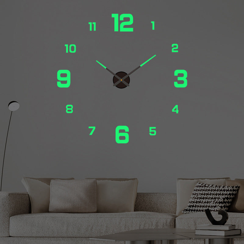 Diy Frameless Creative Wall Clock Decal: A Silent And Stylish Addition For Home Decor Ideal Living Rooms Offices