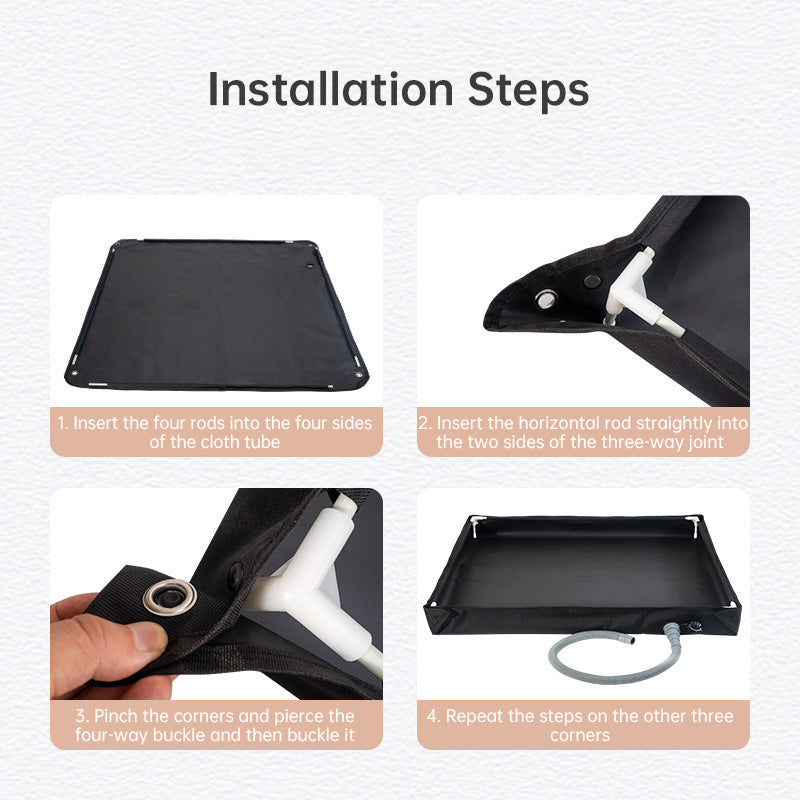 Folding Outdoor Camping Shower Tray Base For Pets & Travel