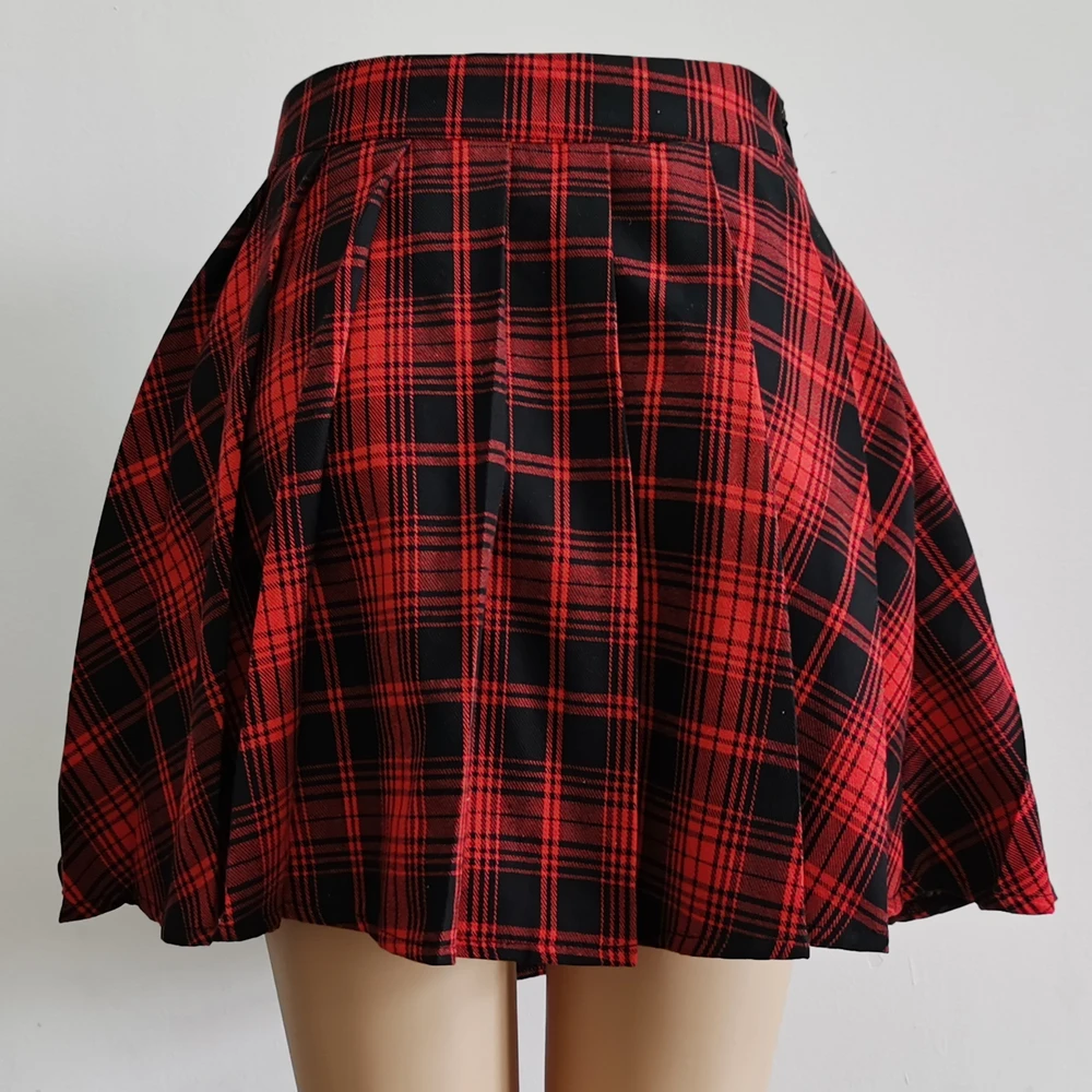 Womens Harajuku Punk Irregular Mini Pleated Skater Skirt Asymmetric Cutout High Waist Hip Hop Clubwear Gothic