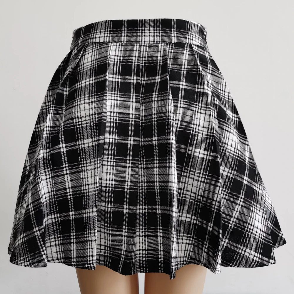 Womens Harajuku Punk Irregular Mini Pleated Skater Skirt Asymmetric Cutout High Waist Hip Hop Clubwear Gothic