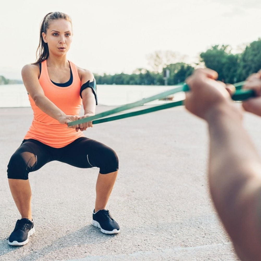 Fitness Long Resistance Bands Fabric Set Exercise Workout Elastic For Pull