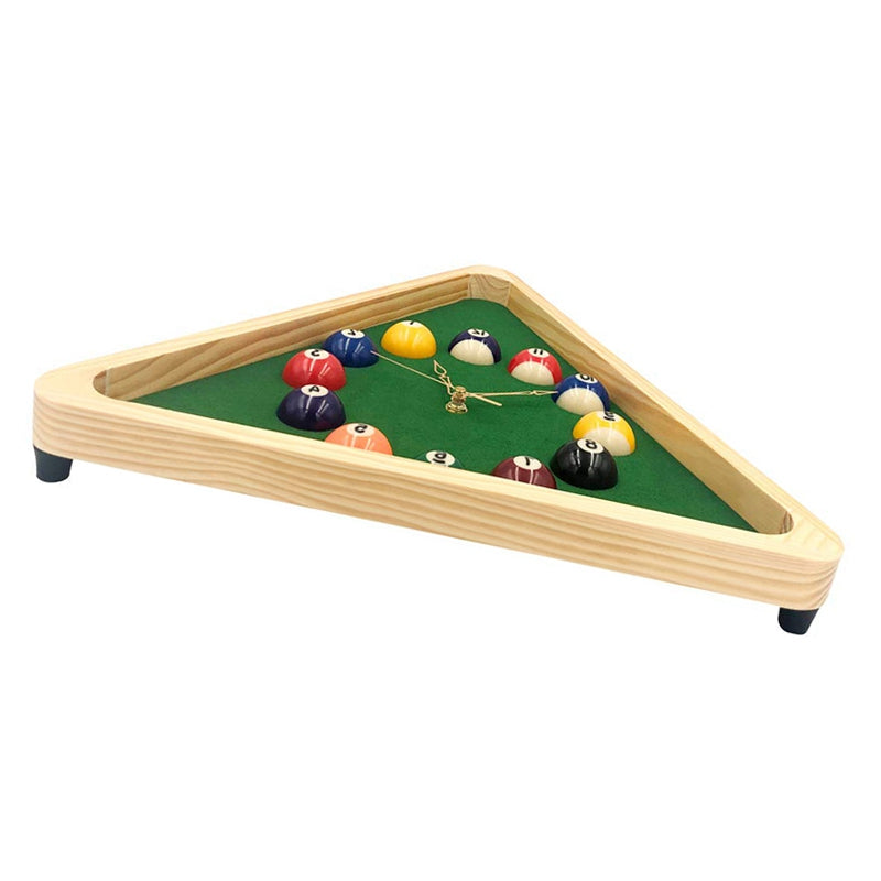 Novelty Billiard Quartz Clock With Solid Wood Frame Creative Wall