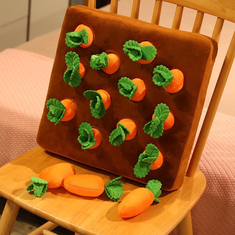 Carrot Plush Toy Snuffle Mat Anti Boredom Dog Puppy Toys