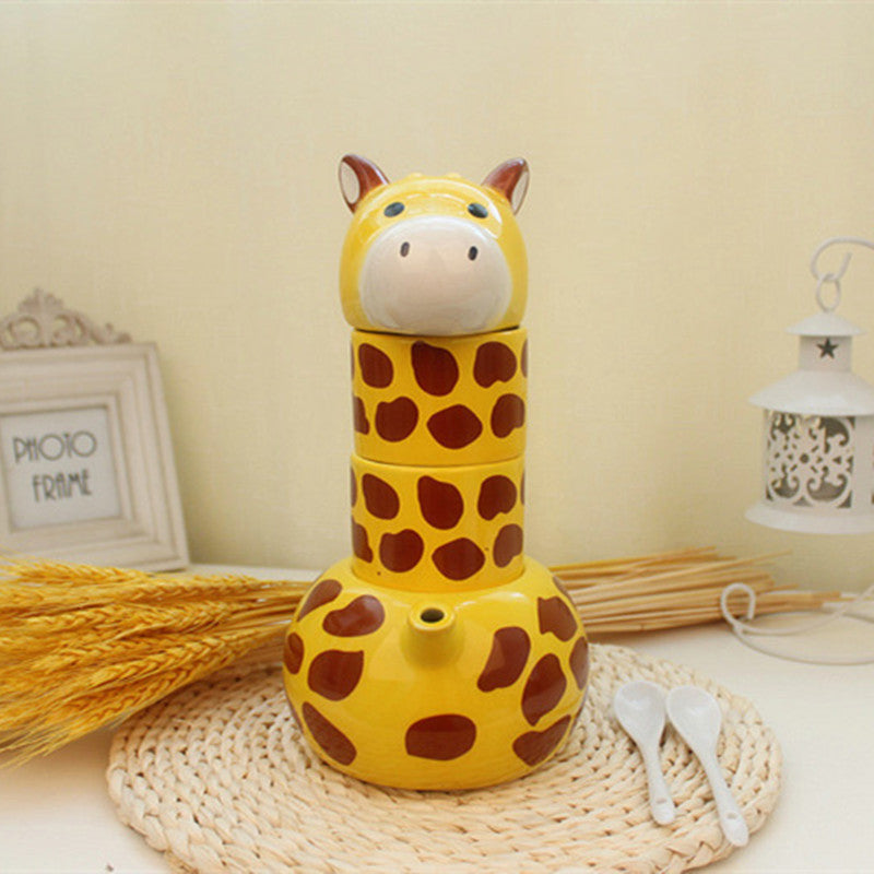 Creative Ceramic Giraffe Mug Set For Homeware Kitchenware Collectables
