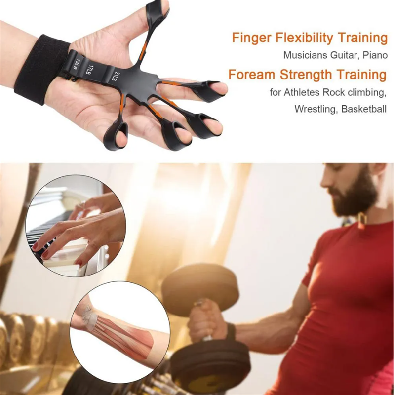 Silicone Grip Finger Exerciser Strength Stretcher Fitness Training