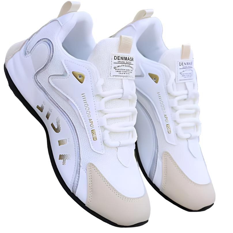 Fashion Colorblock Lace-Up Sneakers For Men Breathable Low-Top Dad Shoes Running Walking Sports